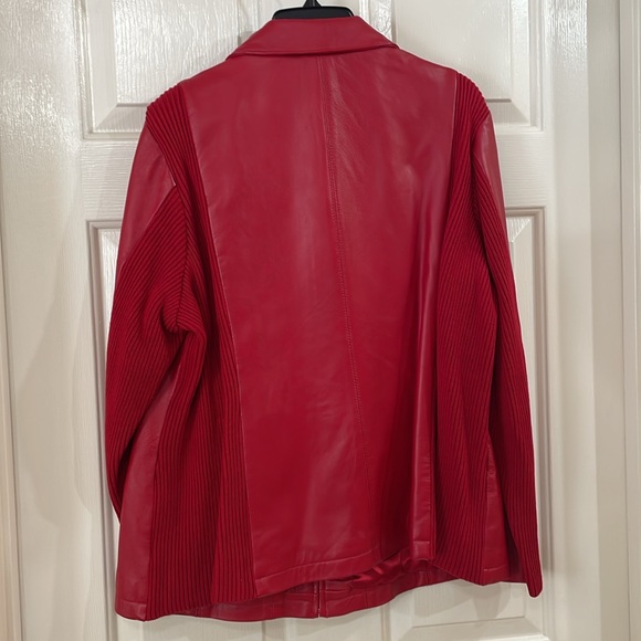 NWT Linea Red Leather Jacket - Picture 6 of 9